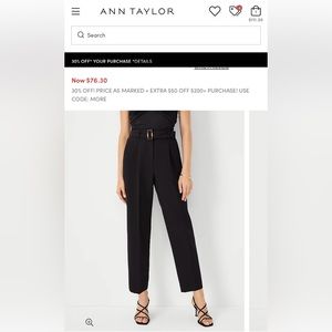 Ann Taylor The Belted Taper Pant